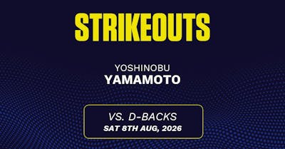 Yoshinobu Yamamoto projections August 8: Strikeouts, outs, and earned runs vs. D-Backs [2026]
