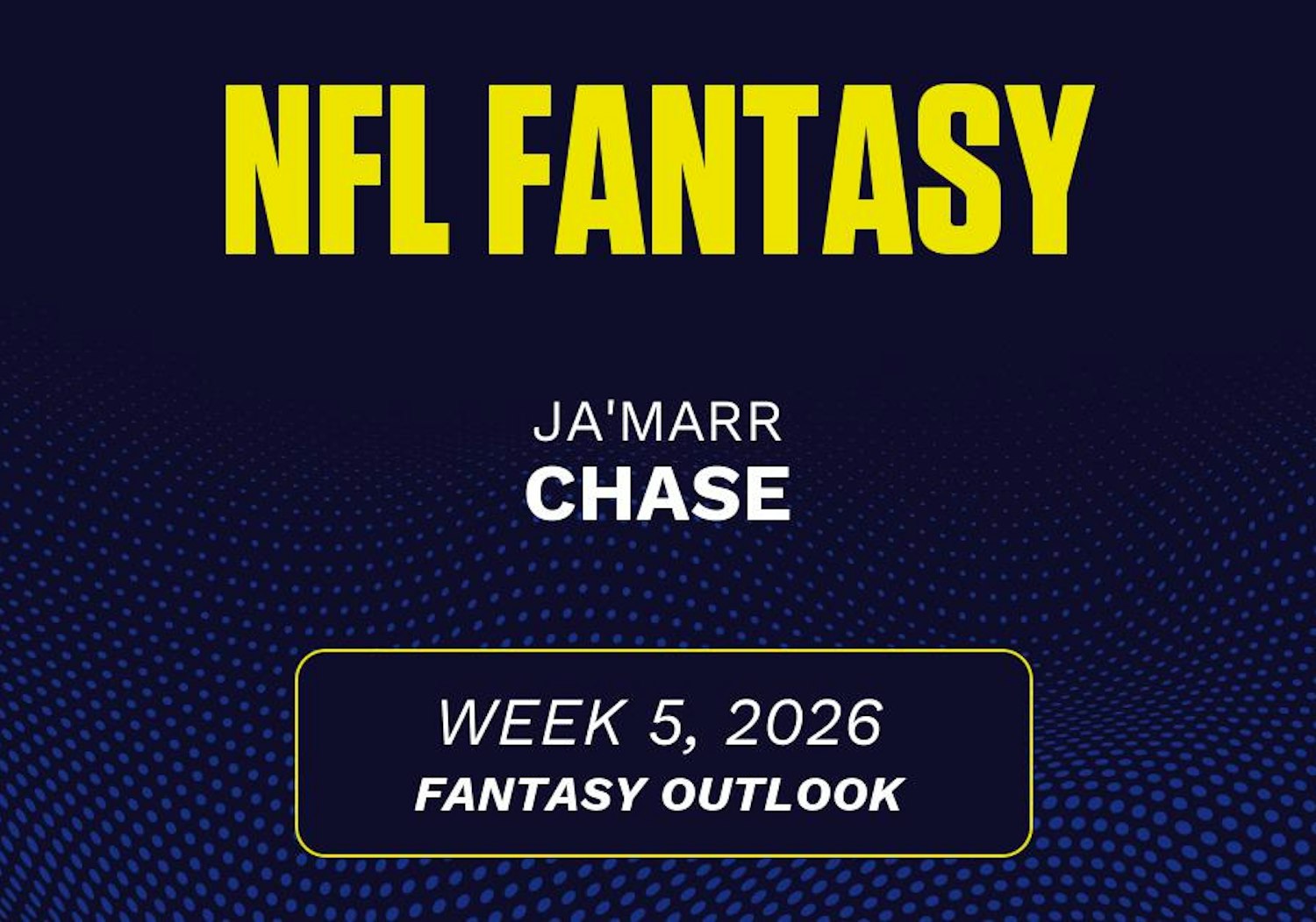 Marr Face Ja'Marr Chase projections Week 5: Fantasy points, receiving yards vs ...