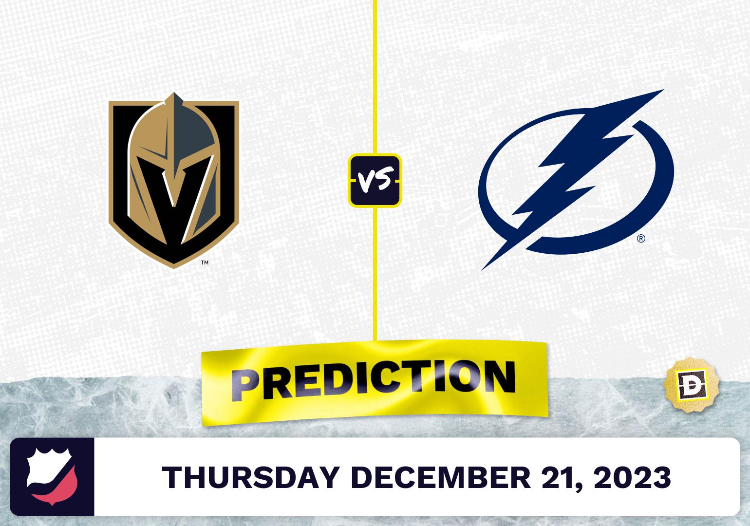 Vegas Golden Knights vs. Tampa Bay Lightning Prediction, Odds, NHL Picks  [12/21/2023]
