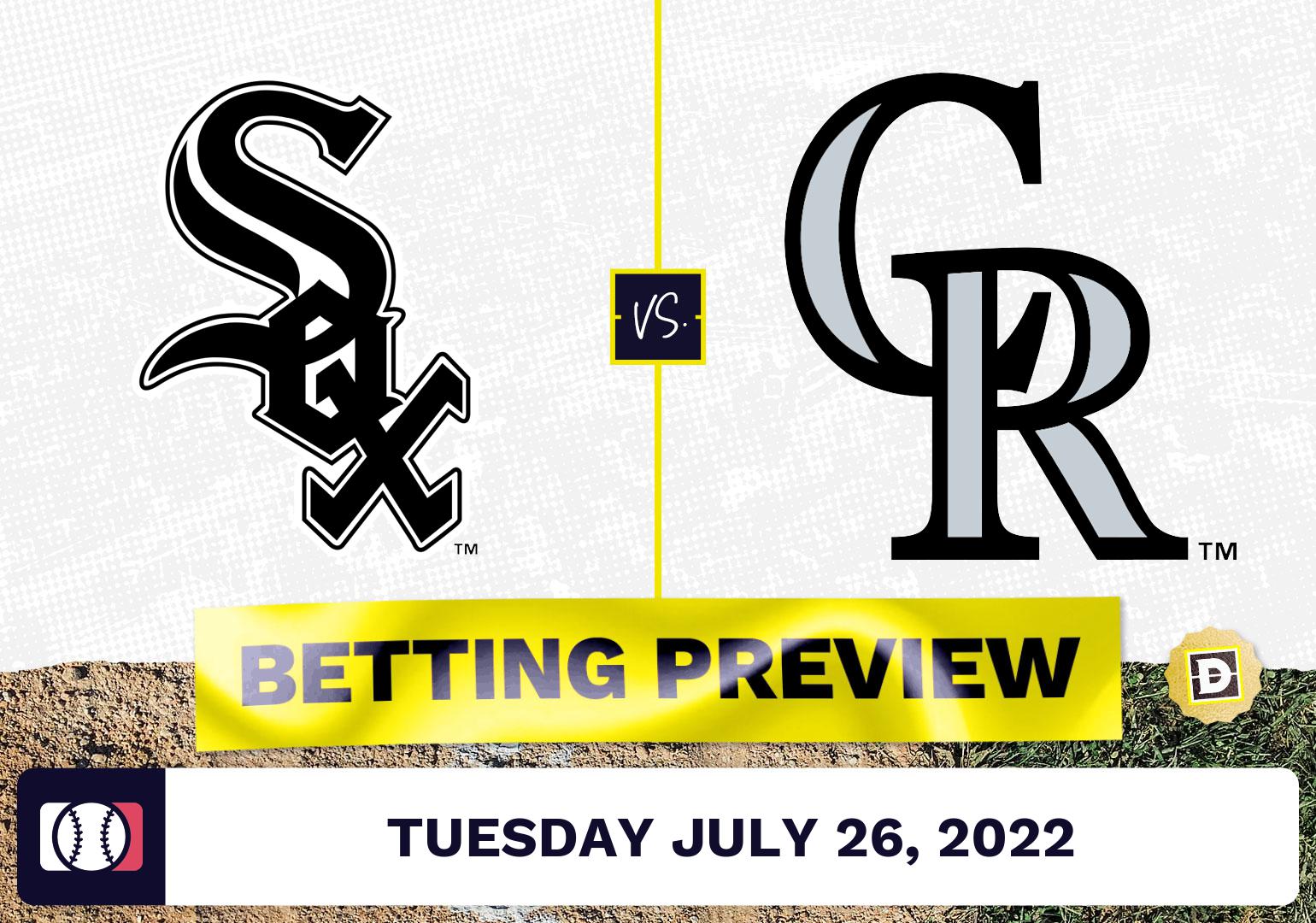 White Sox vs. Rockies Prediction and Odds - Jul 26, 2022