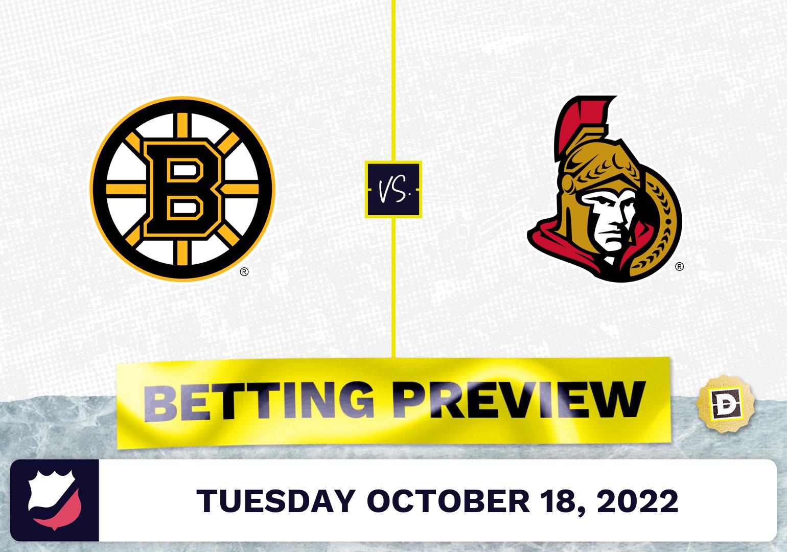 Bruins vs. Senators Prediction and Odds - Oct 18, 2022