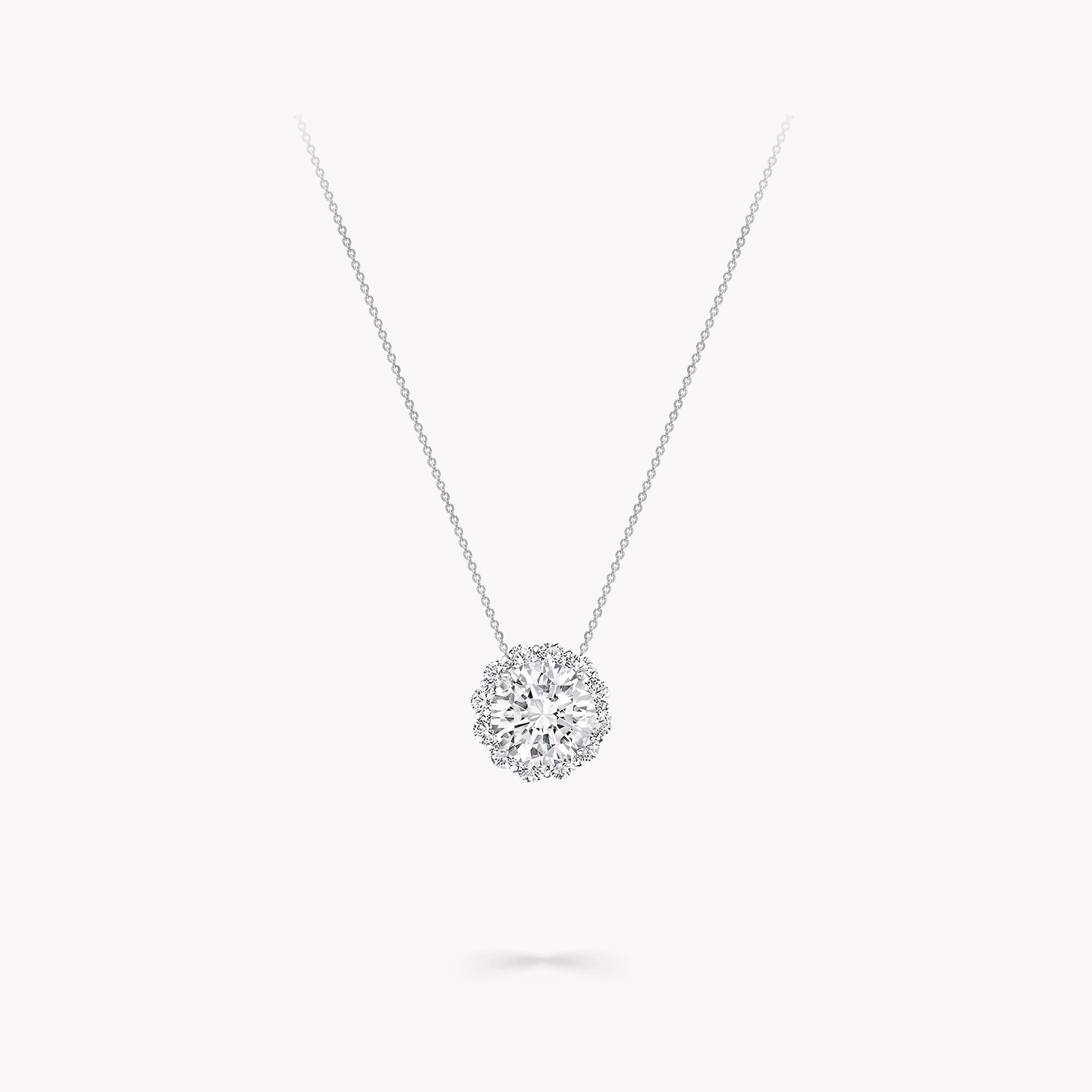 MEORA The Aura Round Cut Diamond Pendate DE/VS 18K