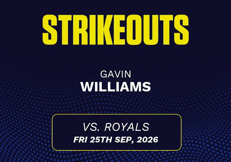 Gavin Williams projected stats for Friday, September 25, 2026.