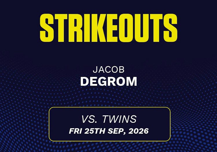 Jacob deGrom projected stats for Friday, September 25, 2026.