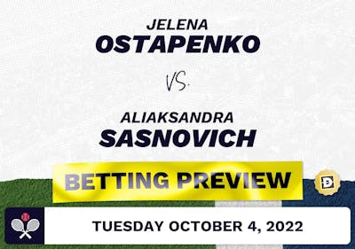 Jelena Ostapenko vs. Aliaksandra Sasnovich Predictions - Oct 4, 2022