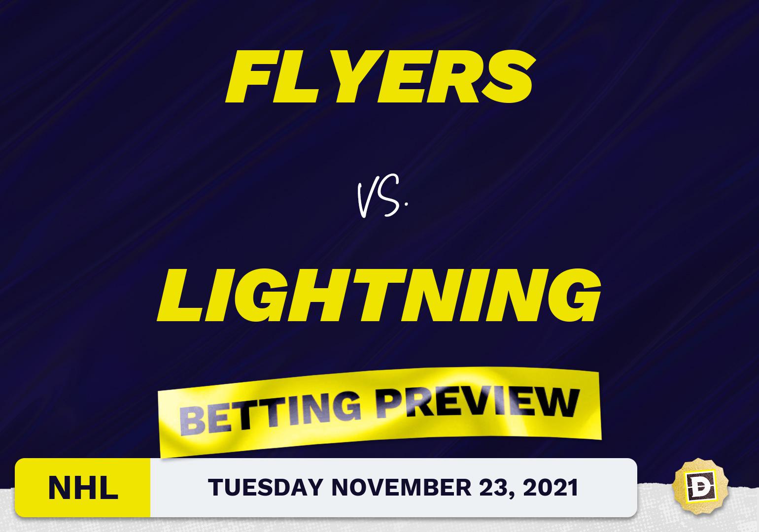 Flyers vs. Lightning Predictions and Odds - Nov 23, 2021