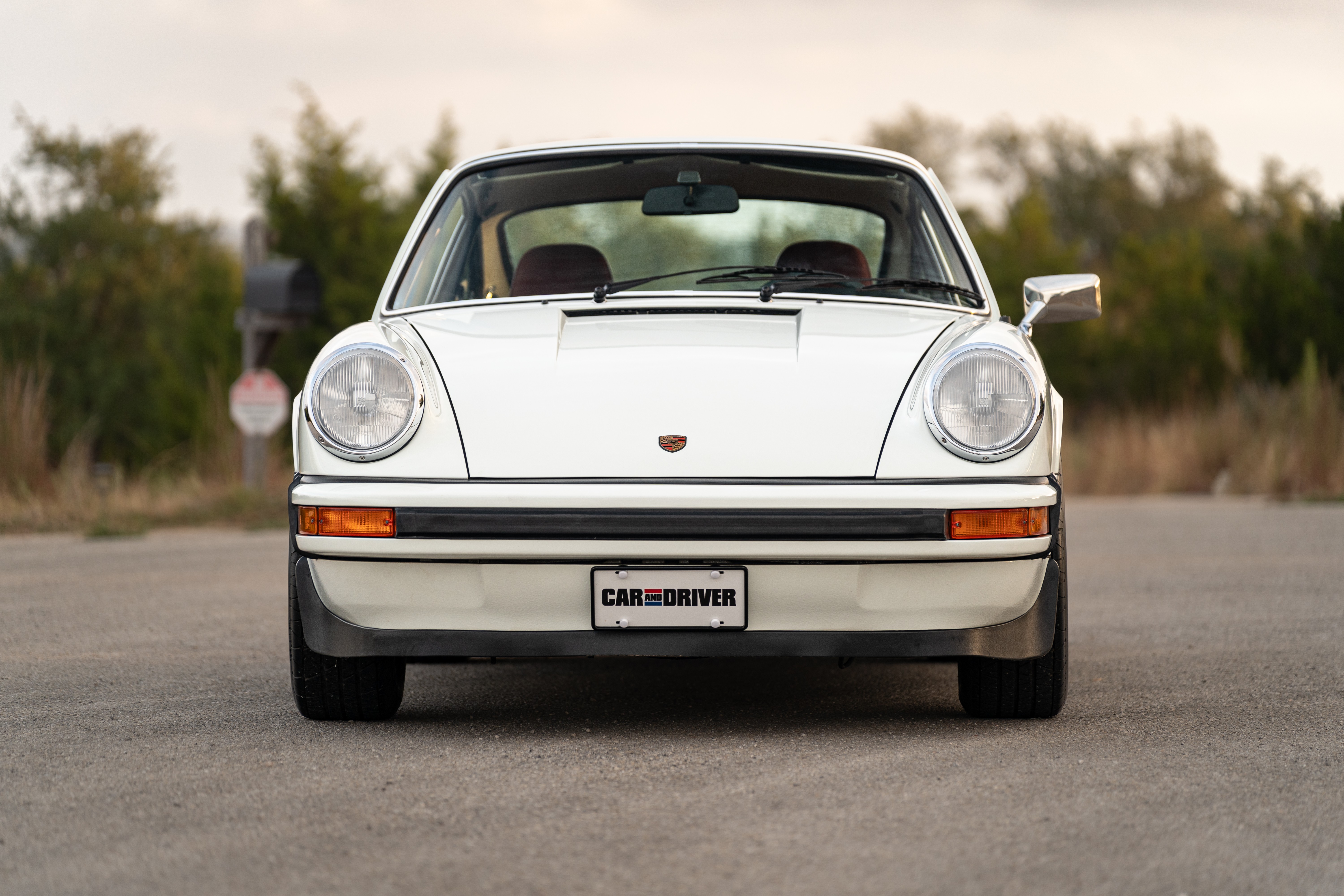 White on Red 1974 Porsche 911 Coupe 5-Speed shot in Austin, TX.