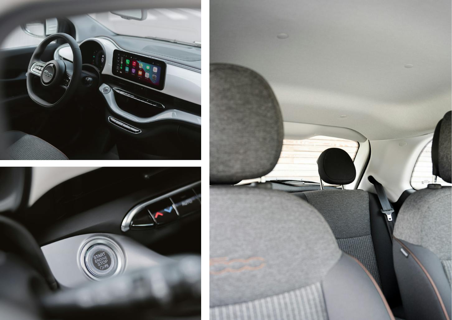 Das Interieur des Fiat 500.