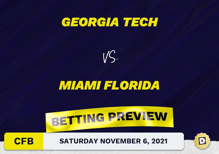 Georgia Tech vs. Miami Florida CFB Predictions and Odds - Nov 6, 2021