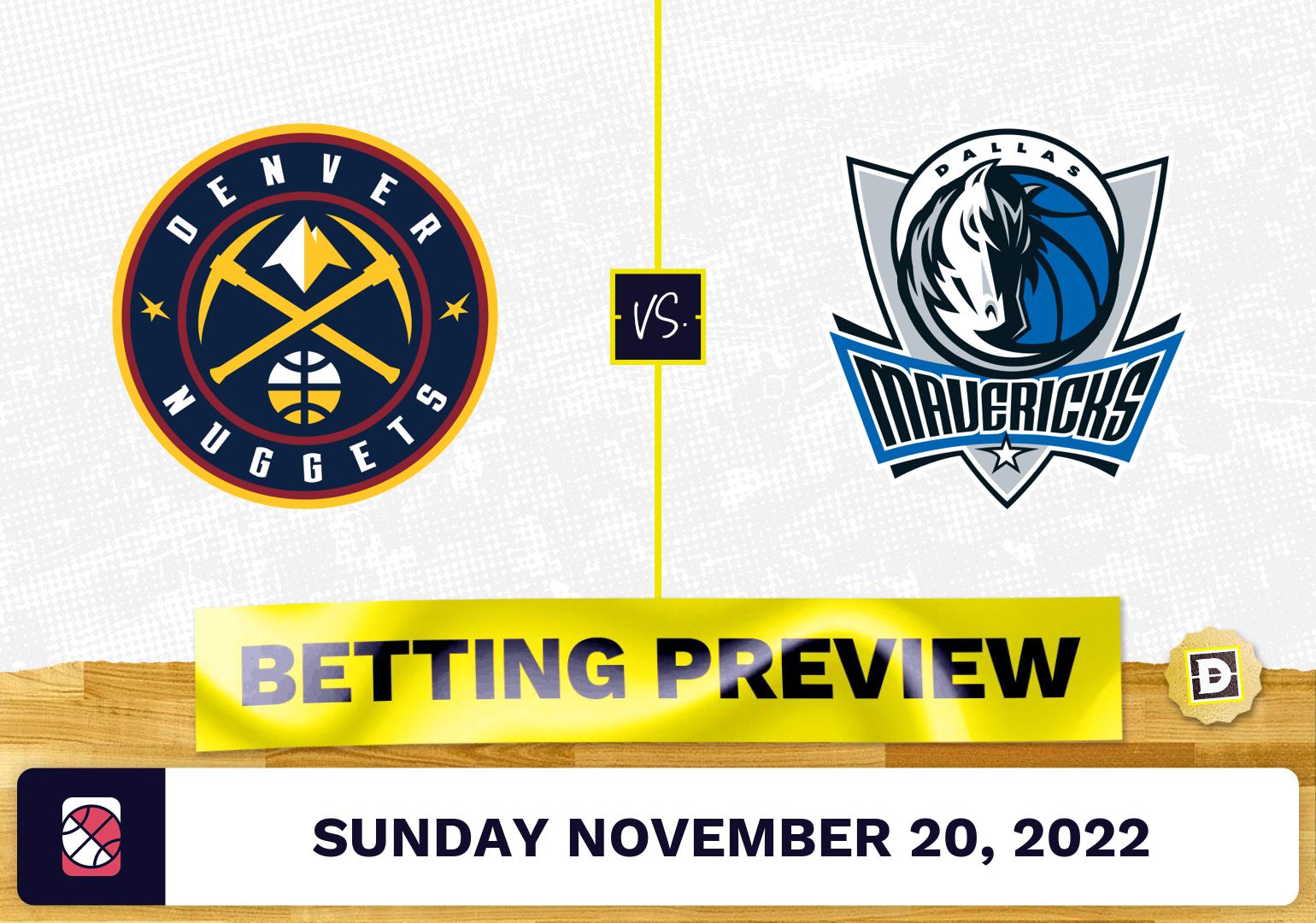 Nuggets vs. Mavericks Prediction and Odds - Nov 20, 2022