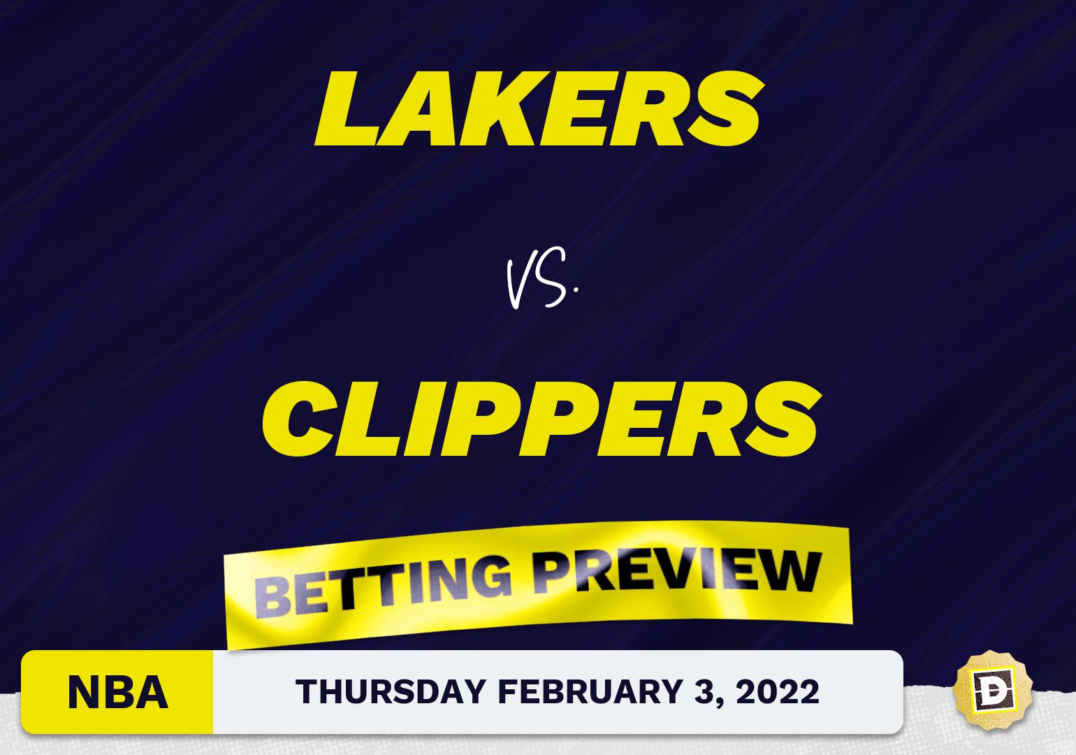 Lakers vs. Clippers Predictions and Odds - Feb 3, 2022