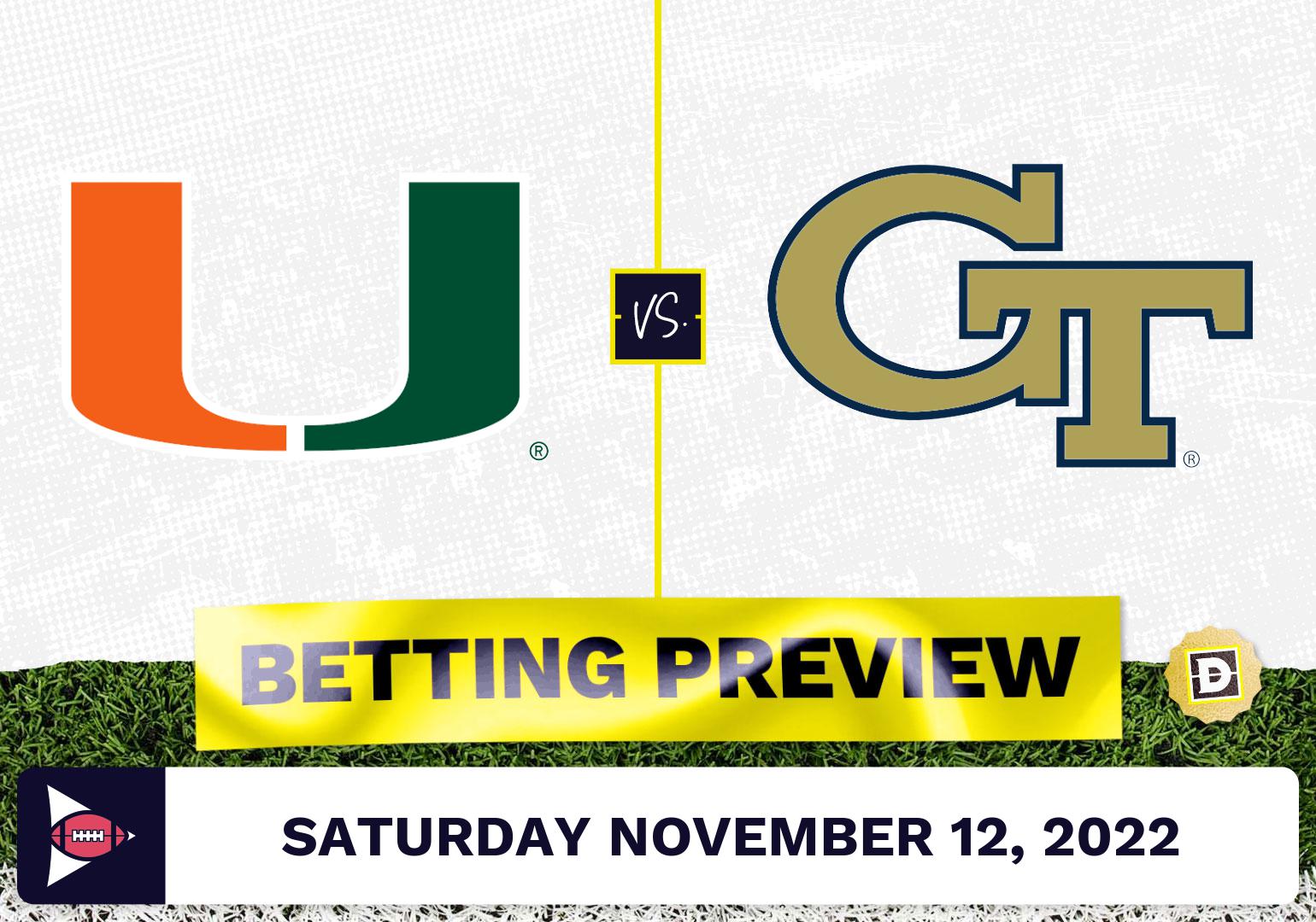 Miami Florida vs. Georgia Tech CFB Prediction and Odds - Nov 12, 2022