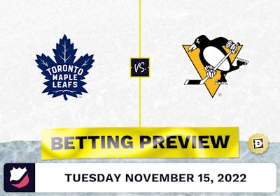 Maple Leafs vs. Penguins Prediction and Odds - Nov 15, 2022