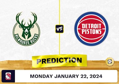 Milwaukee Bucks vs. Detroit Pistons Prediction, Odds, NBA Picks [1/22/2024]