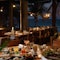 An ocean view dinner.
