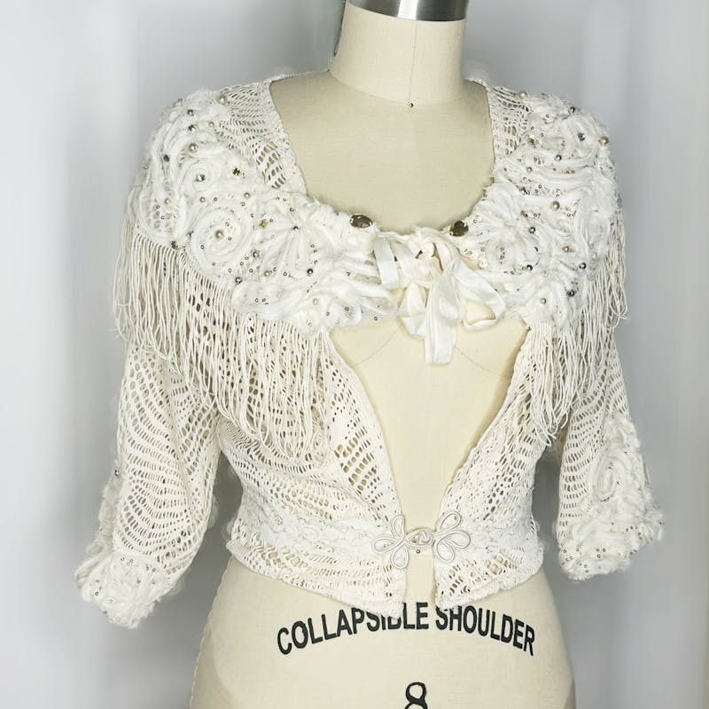 Ivory Cream cropped jacket