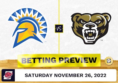 San Jose State vs. Oakland CBB Prediction and Odds - Nov 26, 2022
