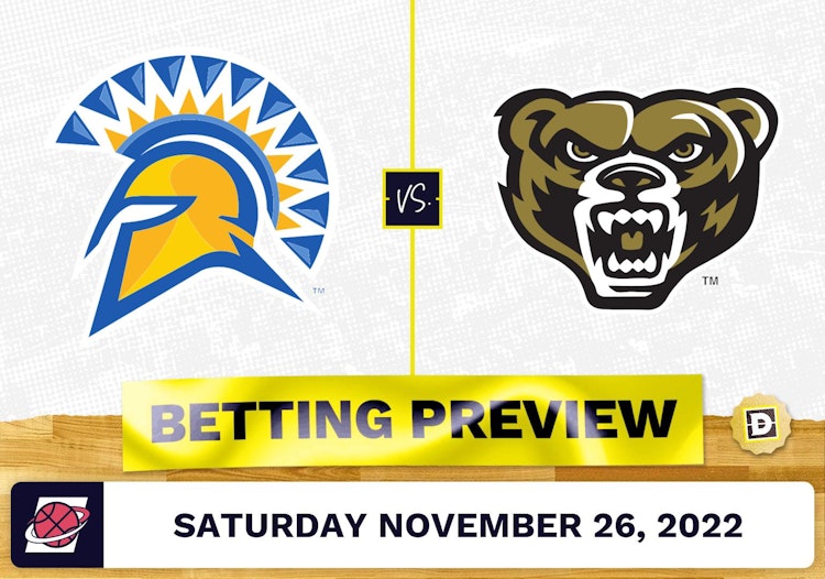 San Jose State vs. Oakland CBB Prediction and Odds - Nov 26, 2022