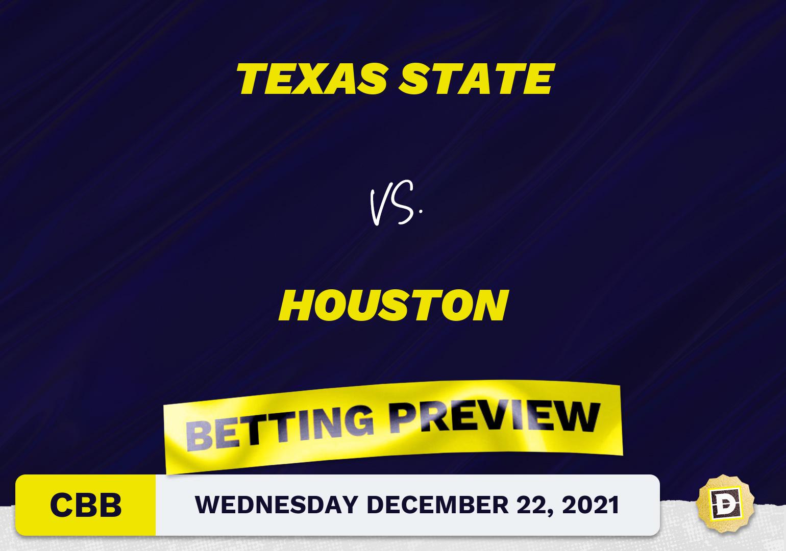 Texas State vs. Houston CBB Predictions and Odds - Dec 22, 2021
