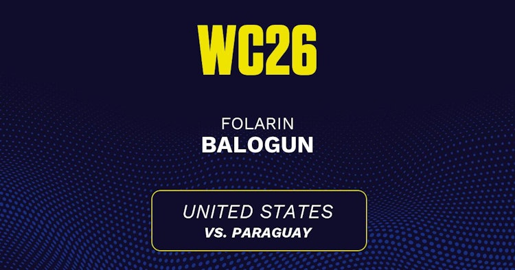 Folarin Balogun projected stats for Friday, June 12, 2026.