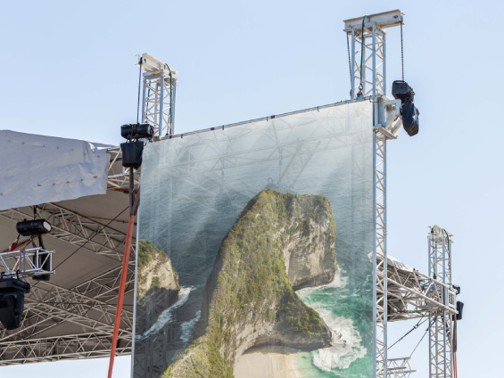 Bâche grille sans PVC imprimée grand format