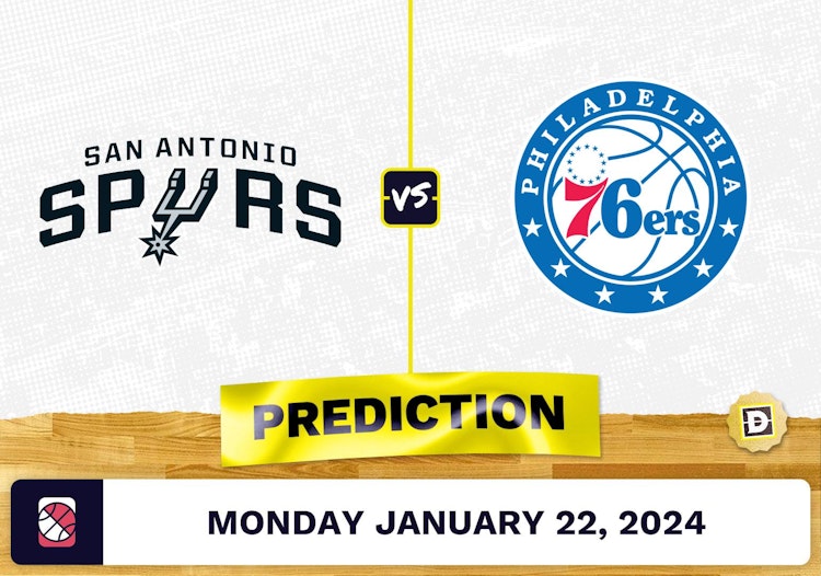 San Antonio Spurs vs. Philadelphia 76ers Prediction, Odds, NBA Picks [1/22/2024]
