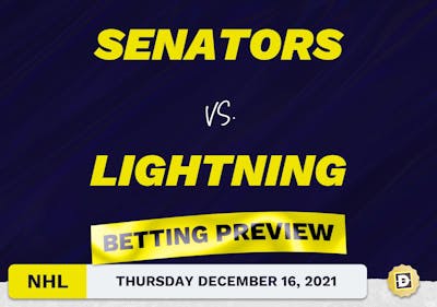 Senators vs. Lightning Predictions and Odds - Dec 16, 2021