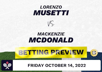 Lorenzo Musetti vs. Mackenzie McDonald Predictions - Oct 14, 2022