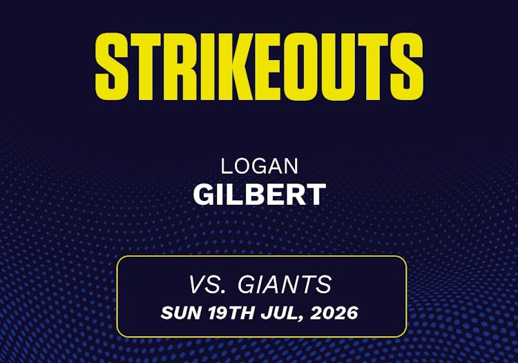 Logan Gilbert projected stats for Sunday, July 19, 2026.
