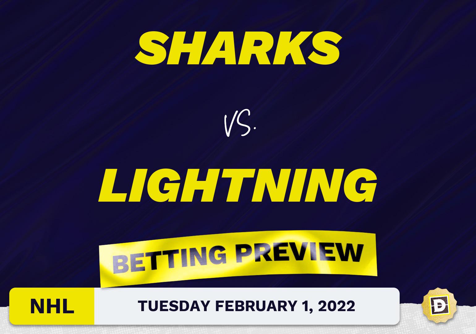 Sharks vs. Lightning Predictions and Odds - Feb 1, 2022