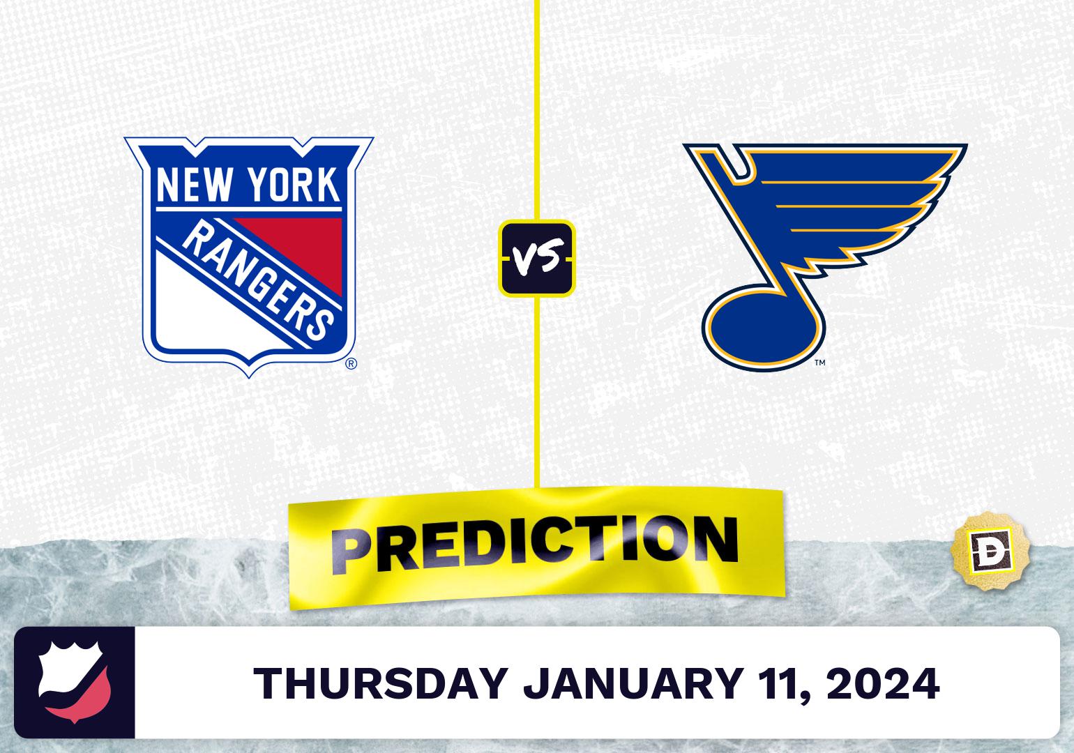 NY Rangers vs. St. Louis Blues Prediction, Odds, NHL Picks [1/11/2024]