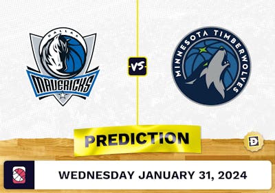 Dallas Mavericks vs. Minnesota Timberwolves Prediction, Odds, NBA Picks [1/31/2024]