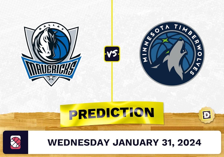 Dallas Mavericks vs. Minnesota Timberwolves Prediction, Odds, NBA Picks [1/31/2024]