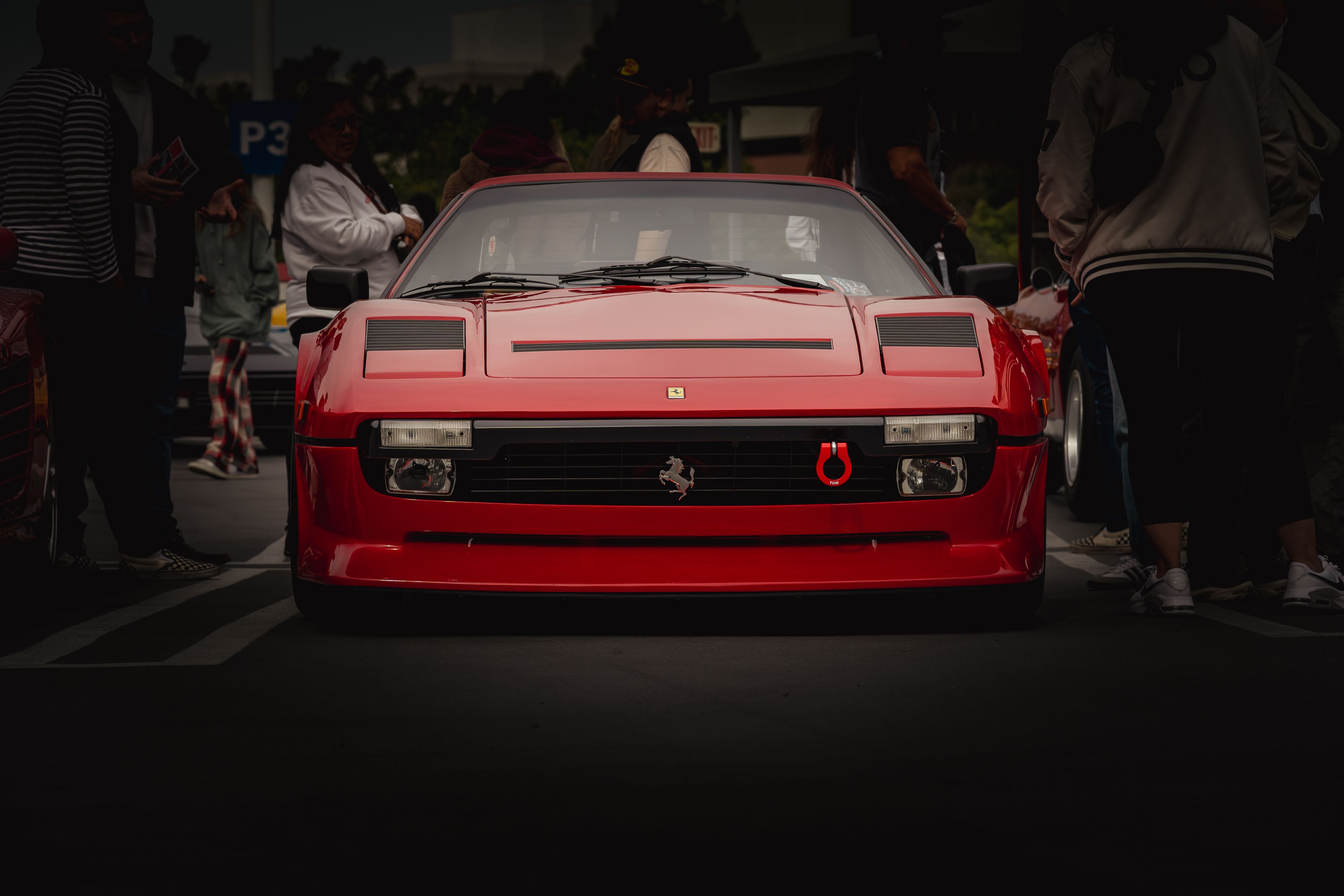 Customized Ferrari at the Petersen Museum during a Ferrari meetup.