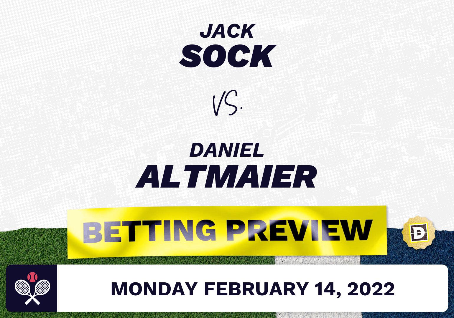 Jack Sock vs. Daniel Altmaier Predictions - Feb 15, 2022
