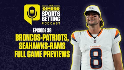 Dimers sports betting podcast Ep. 38: Broncos-Patriots, Seahawks Rams Conference Championship Best Bets, Props and Parlays