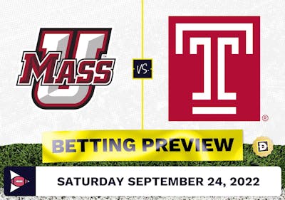 Massachusetts vs. Temple CFB Prediction and Odds - Sep 24, 2022