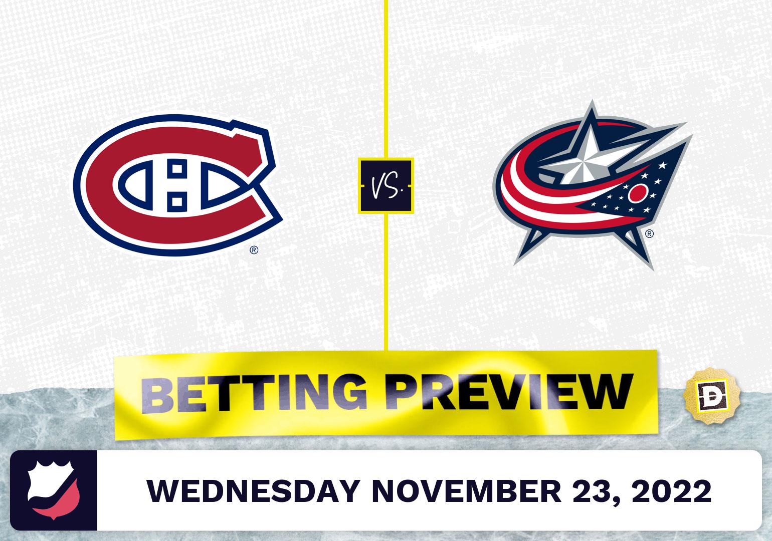 Canadiens vs. Blue Jackets Prediction and Odds - Nov 23, 2022