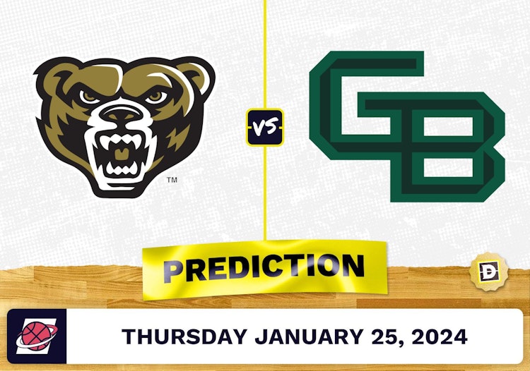 Oakland vs. Green Bay Prediction, Odds, College Basketball Picks [1/25/2024]