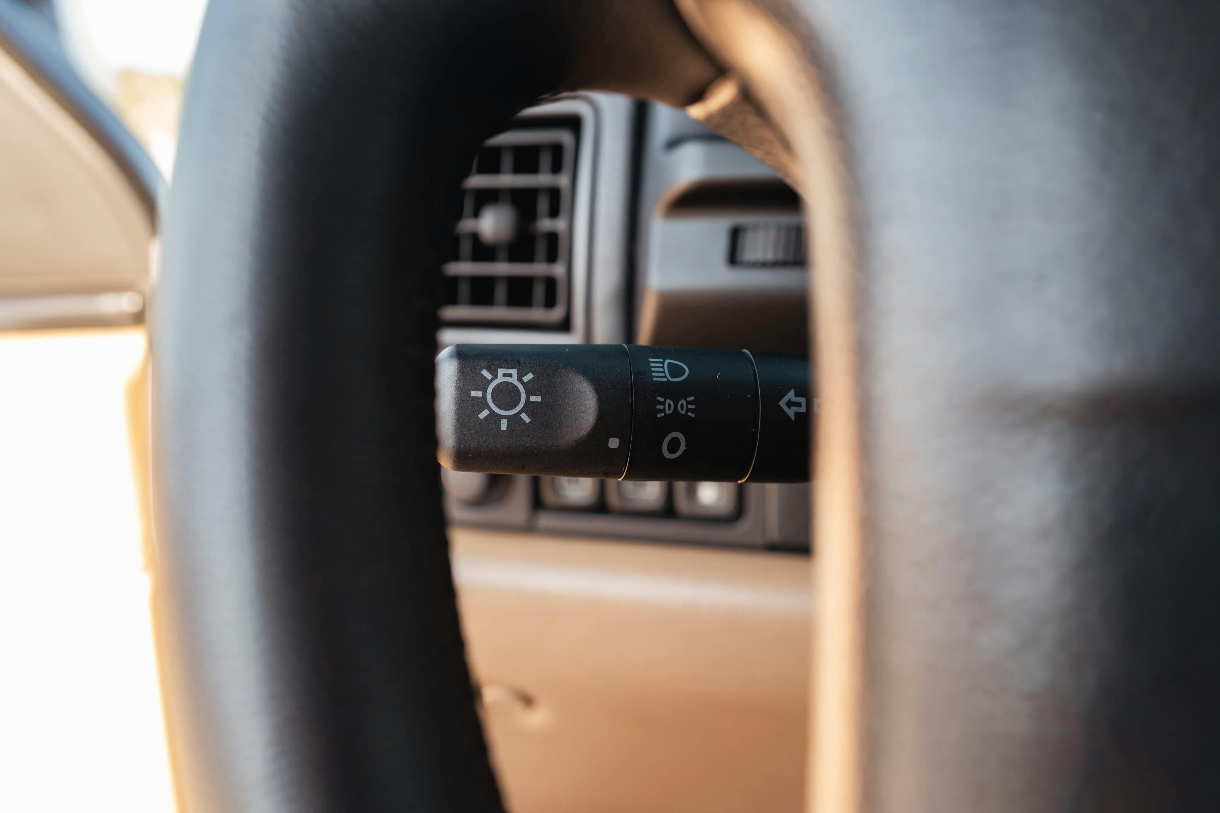 Interior of a 1995 White Land Rover Range Rover County Long Wheel Base in Austin, TX.