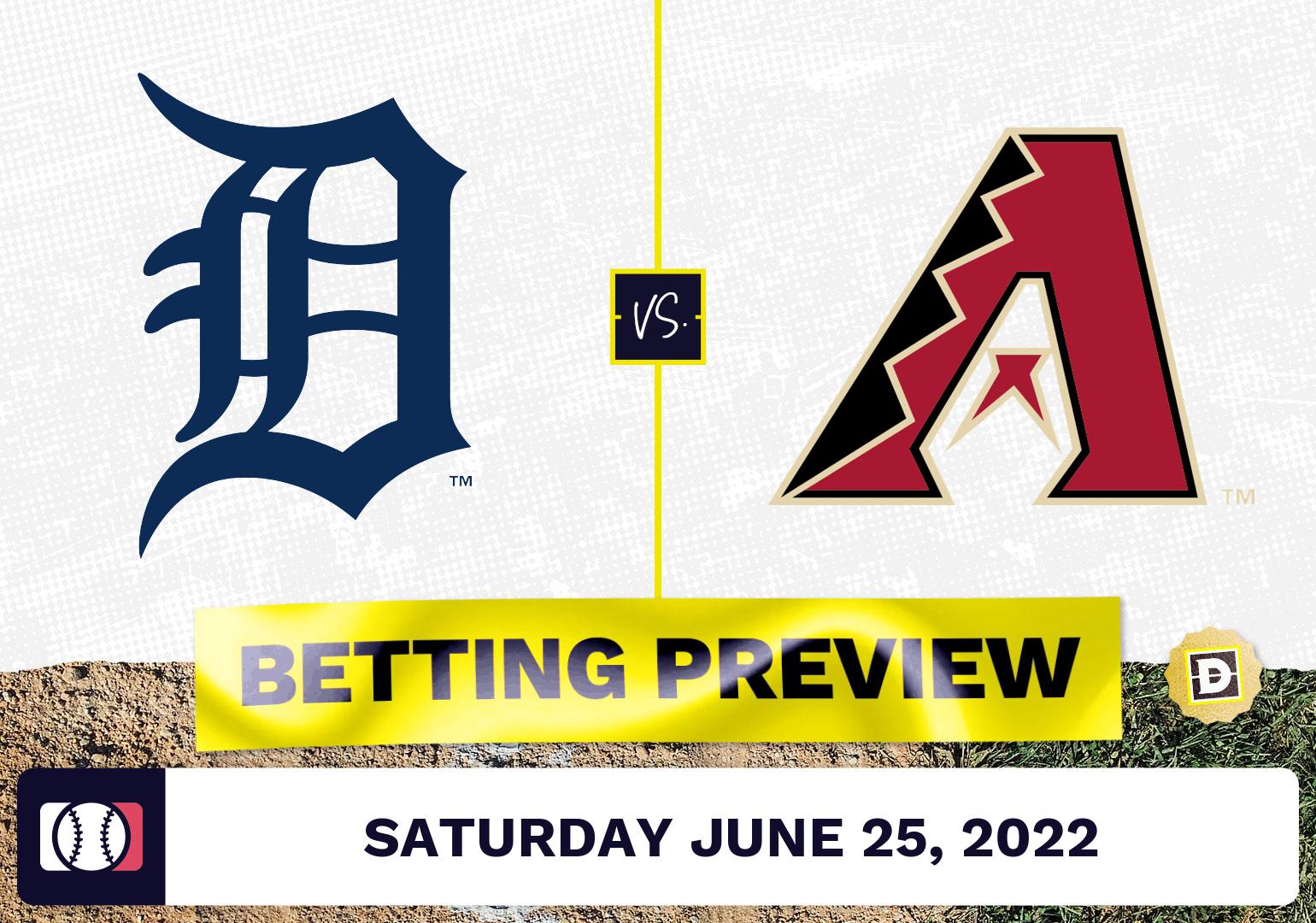 Tigers vs. Diamondbacks Prediction and Odds - Jun 25, 2022