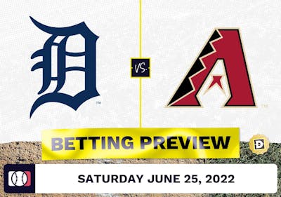Tigers vs. Diamondbacks Prediction and Odds - Jun 25, 2022