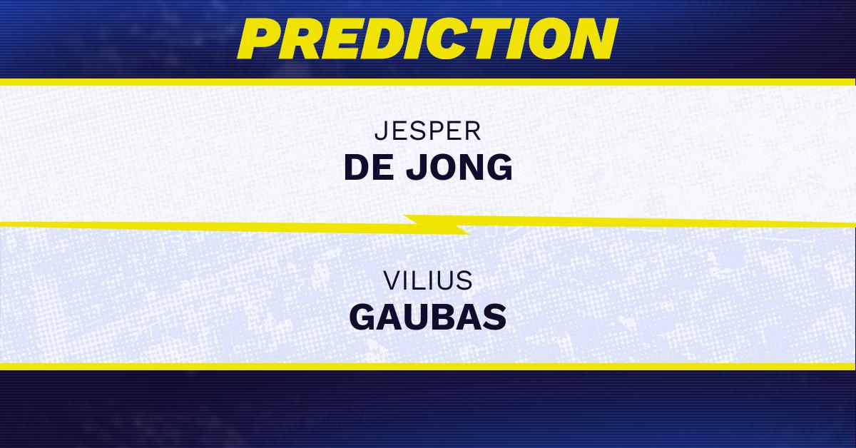 Jesper De Jong vs Vilius Gaubas Tennis Prediction.