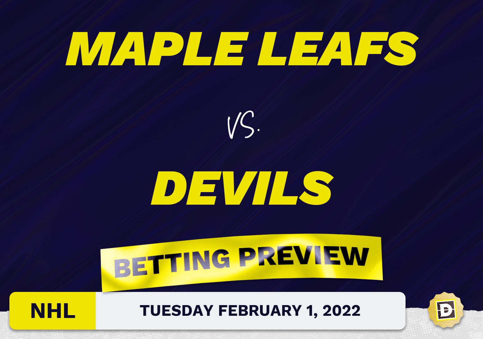 Maple Leafs vs. Devils Predictions and Odds - Feb 1, 2022