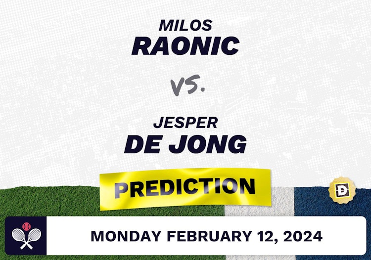 Milos Raonic vs. Jesper De Jong Prediction, Odds, Picks for ATP Rotterdam 2024