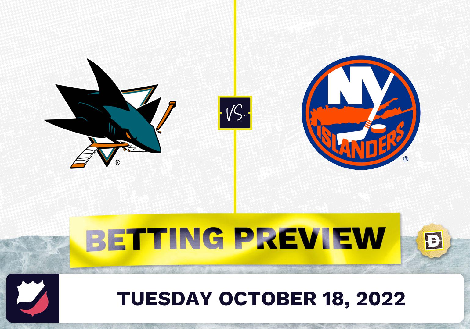 Sharks vs. Islanders Prediction and Odds - Oct 18, 2022