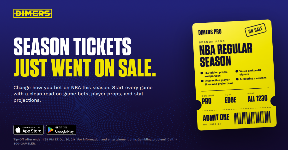NBA season pass for Dimers Pro.