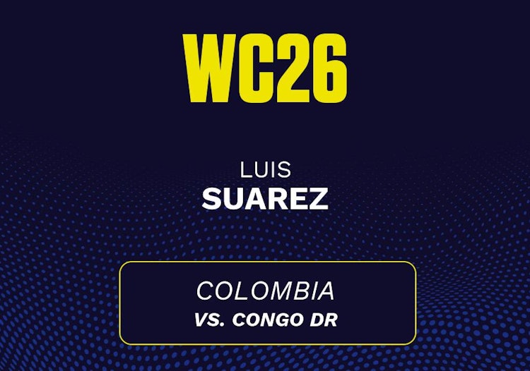 Luis Suarez projected stats for Wednesday, June 24, 2026.
