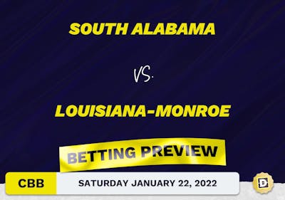 South Alabama vs. Louisiana-Monroe CBB Predictions and Odds - Jan 22, 2022