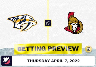 Predators vs. Senators Prediction and Odds - Apr 7, 2022